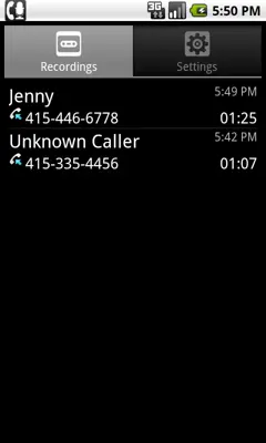 Call Recorder PRO android App screenshot 2